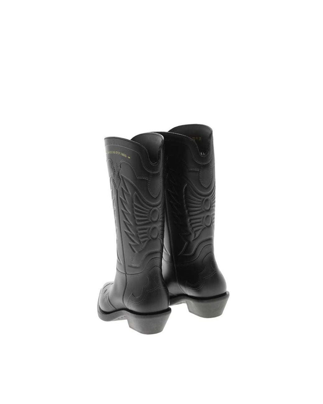 Dior Black Leather Texan Boots