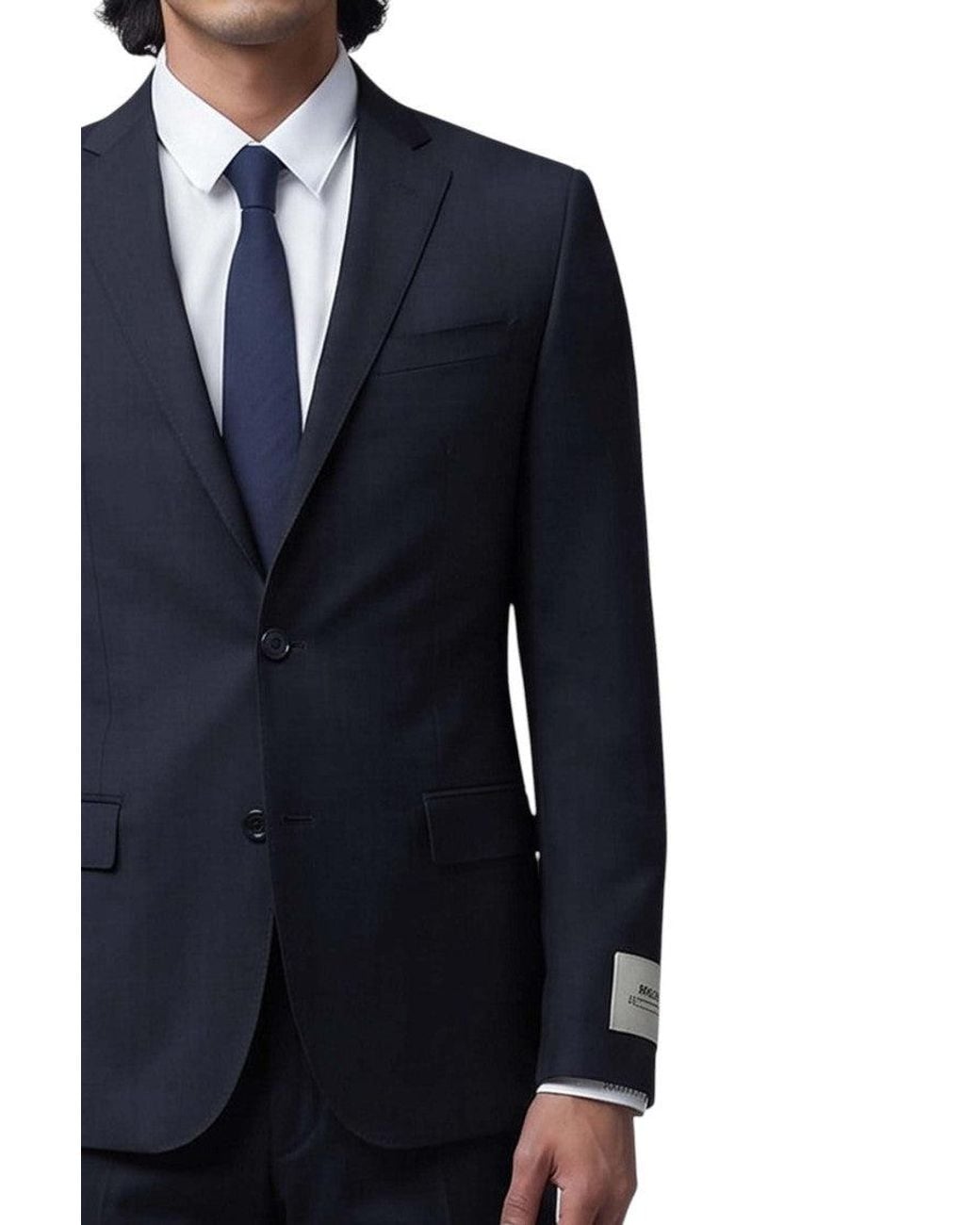 Corneliani Blue Dark Notched Lapel Suit for men