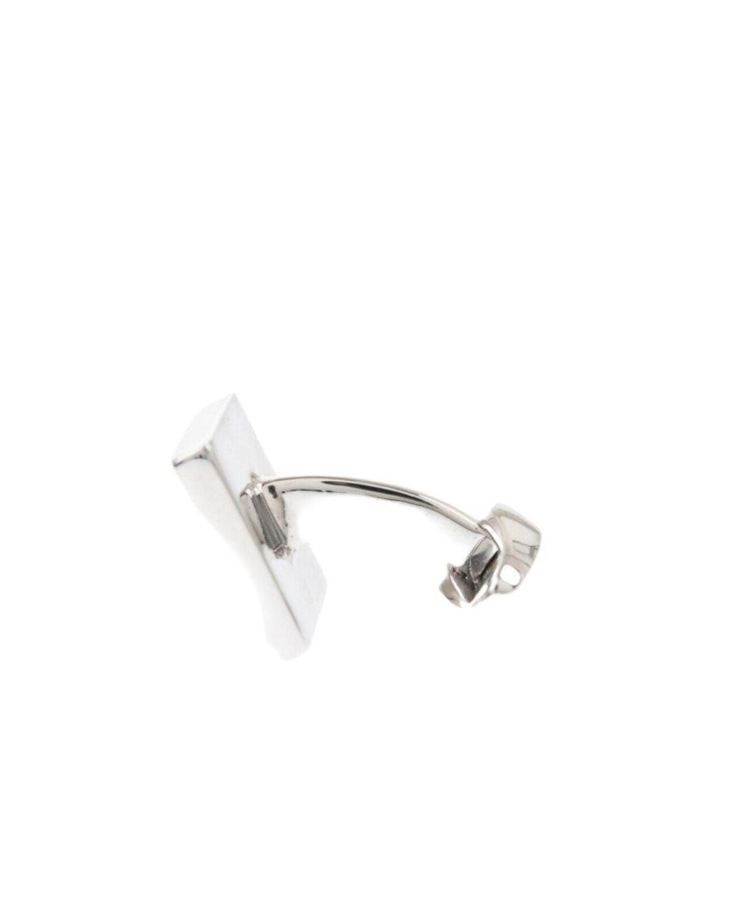 Corneliani Brown Textured Square Cufflinks for men