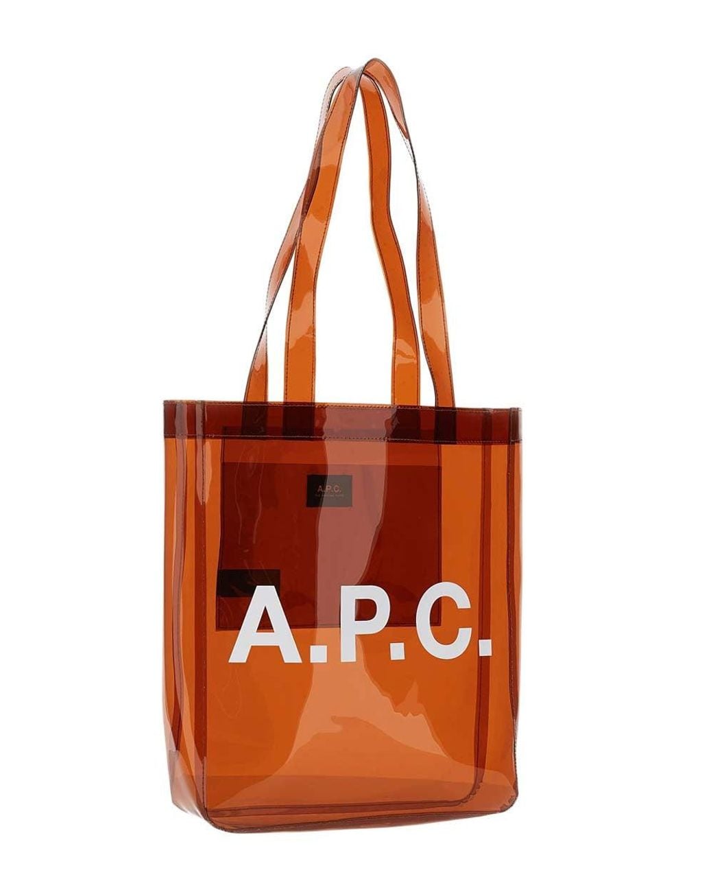 A.P.C. Brown Logo Large Tote