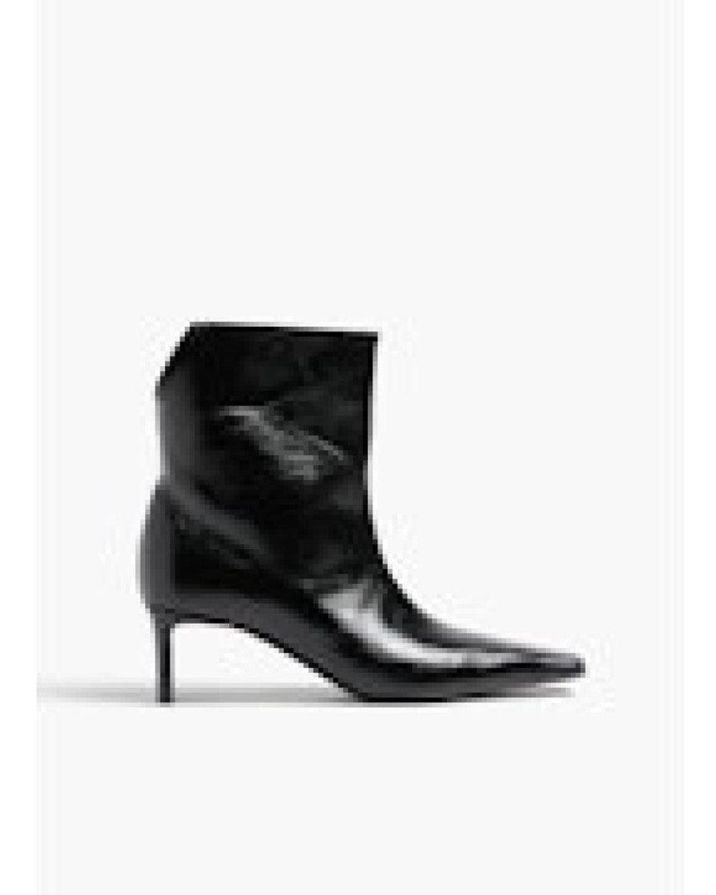 Khaite Black Square Toe Boots