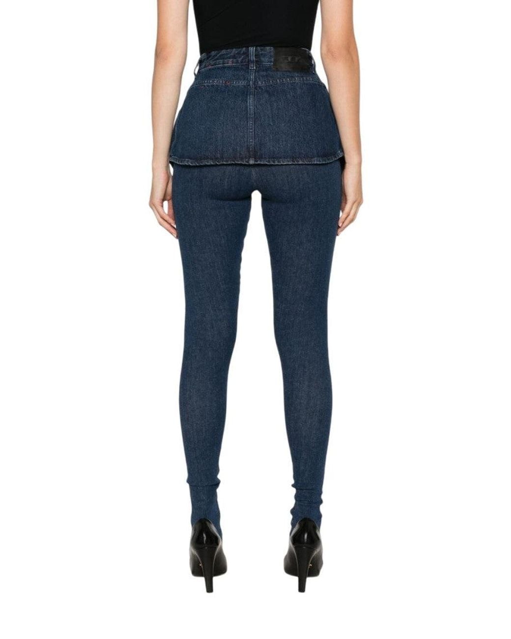 DIESEL Black Skinny High Rise Jeans
