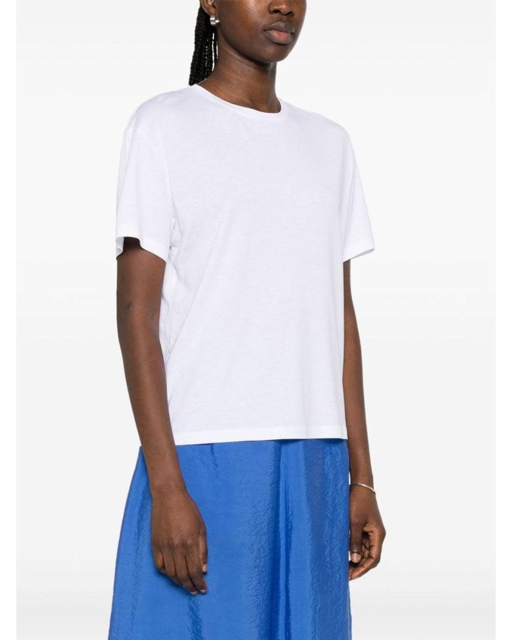 Totême White Cotton Blend T-Shirt