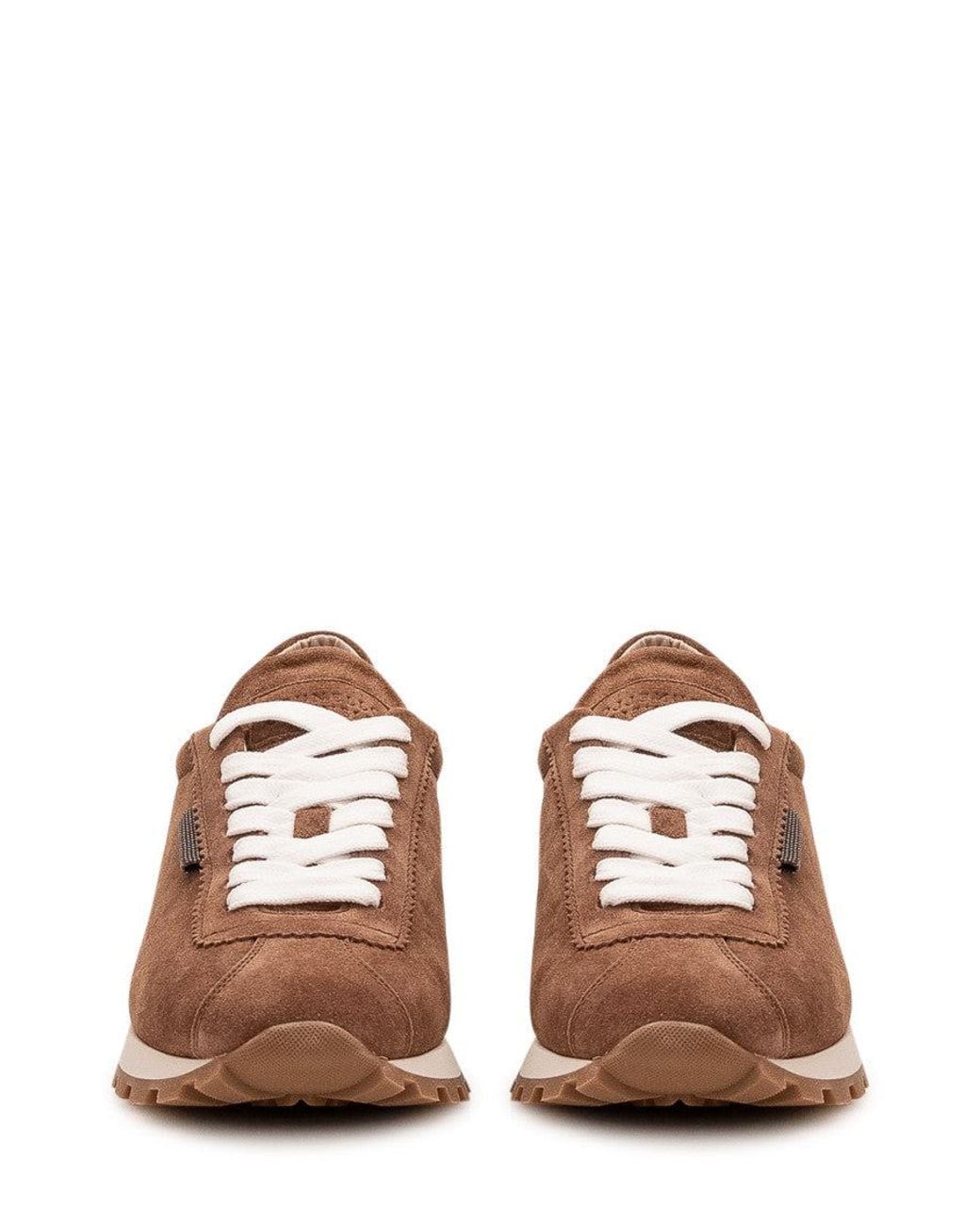 Brunello Cucinelli Brown Lace Up Sneakers