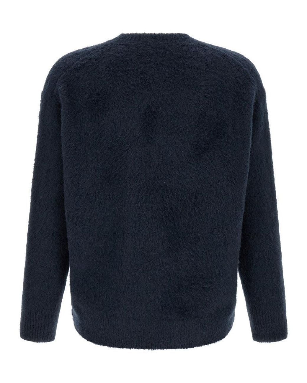 Roberto Collina Blue Gauze Sweater for men
