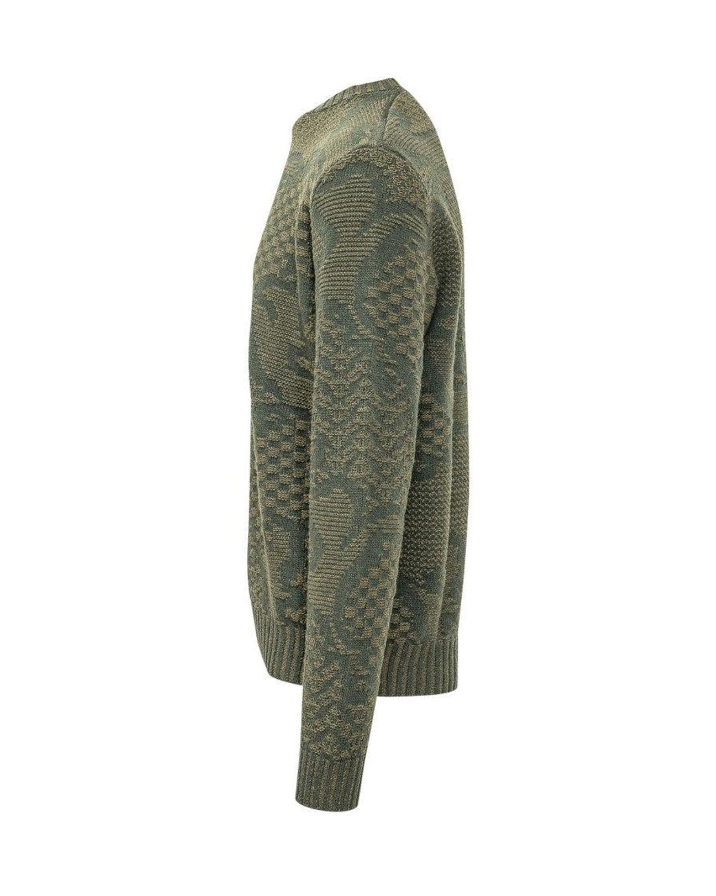 Etro Green Crew Neck Sweater for men