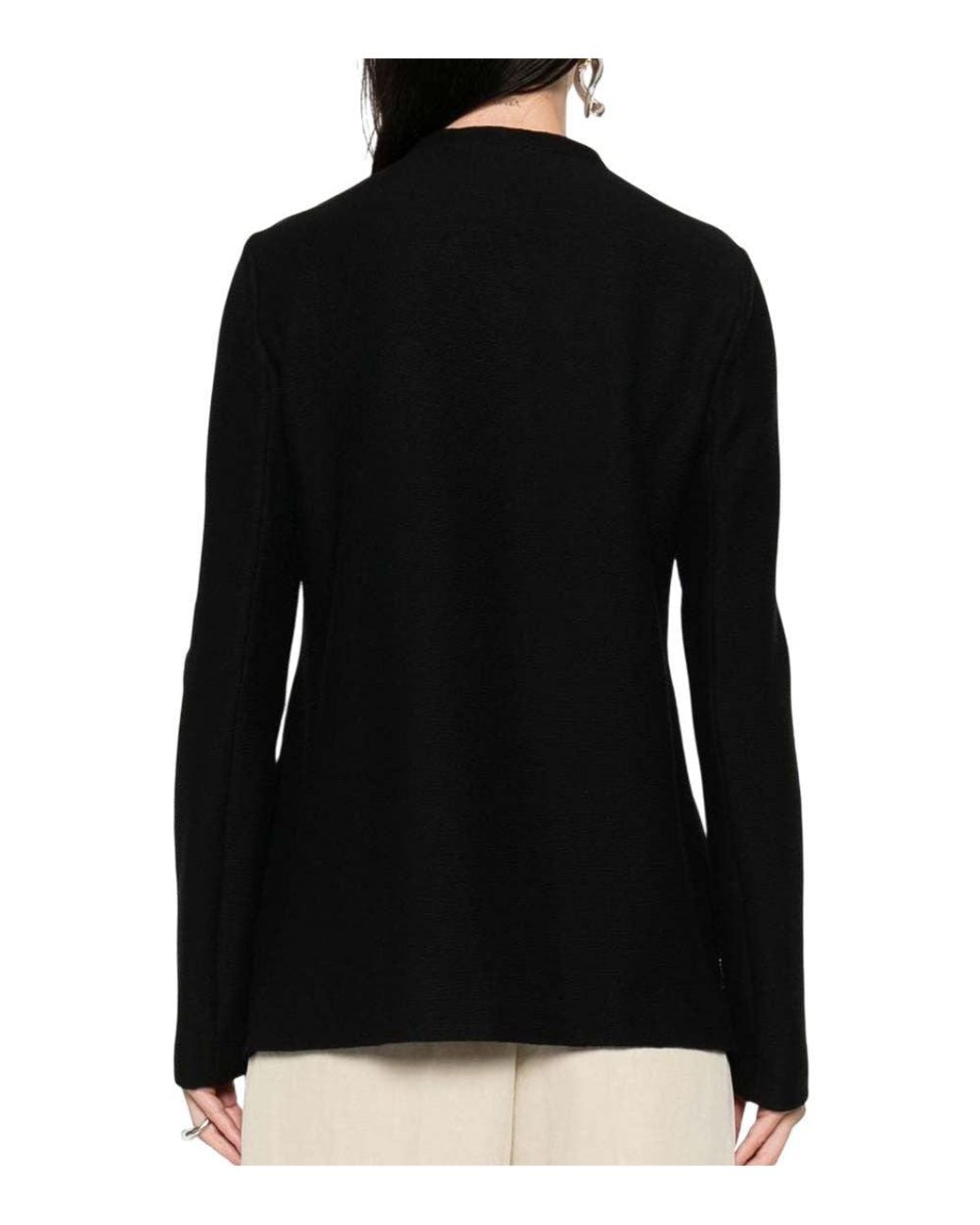 Emporio Armani Black Jacket With Decorative Buttons