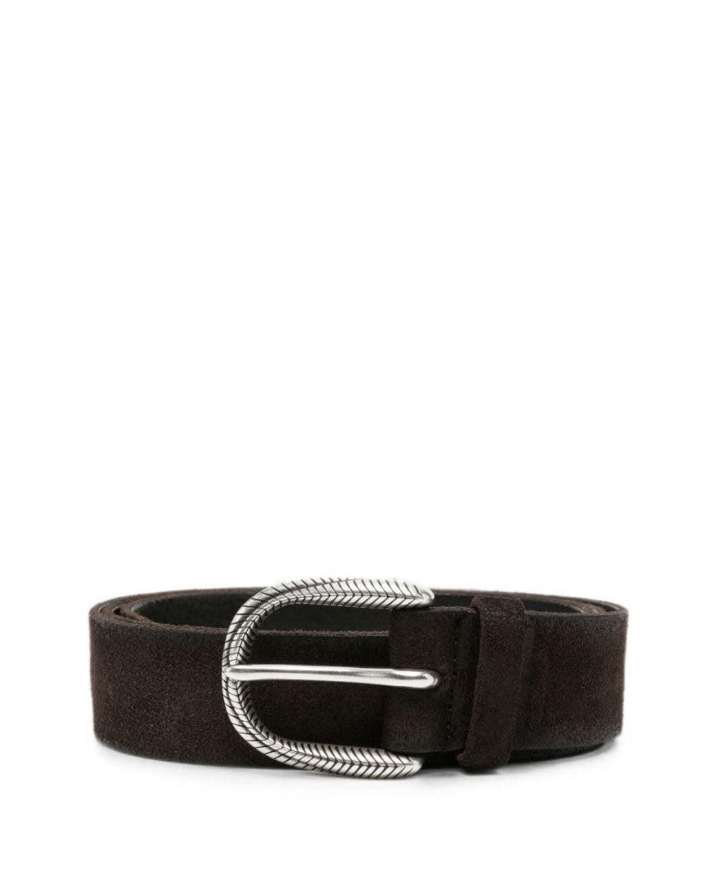 Orciani White Engraved Buckle Belt for men