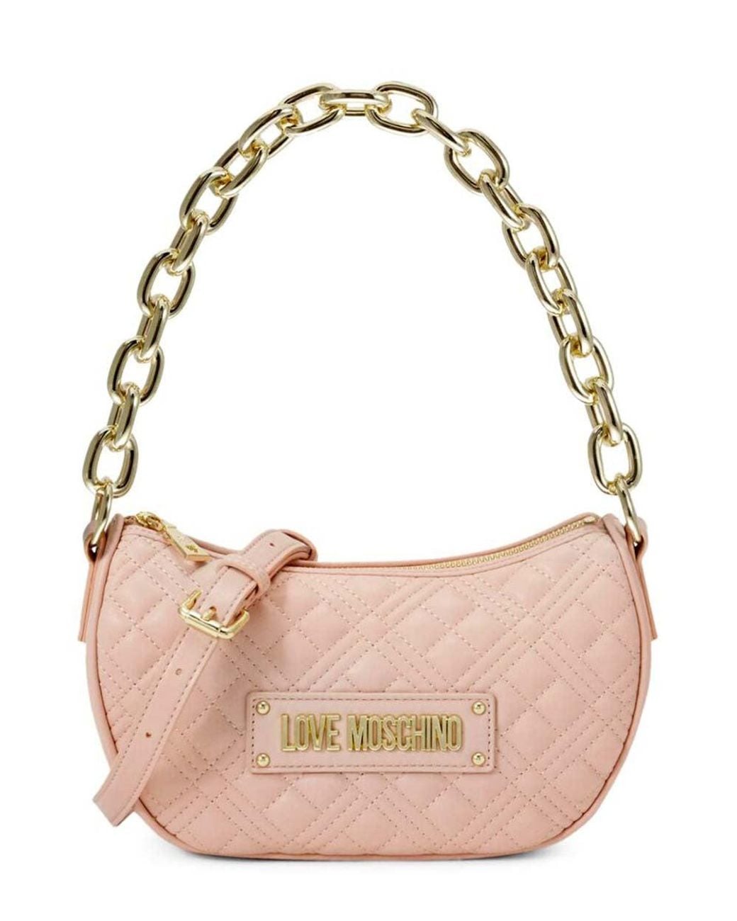 Love Moschino Pink Quilted Medium Shoulder Bag