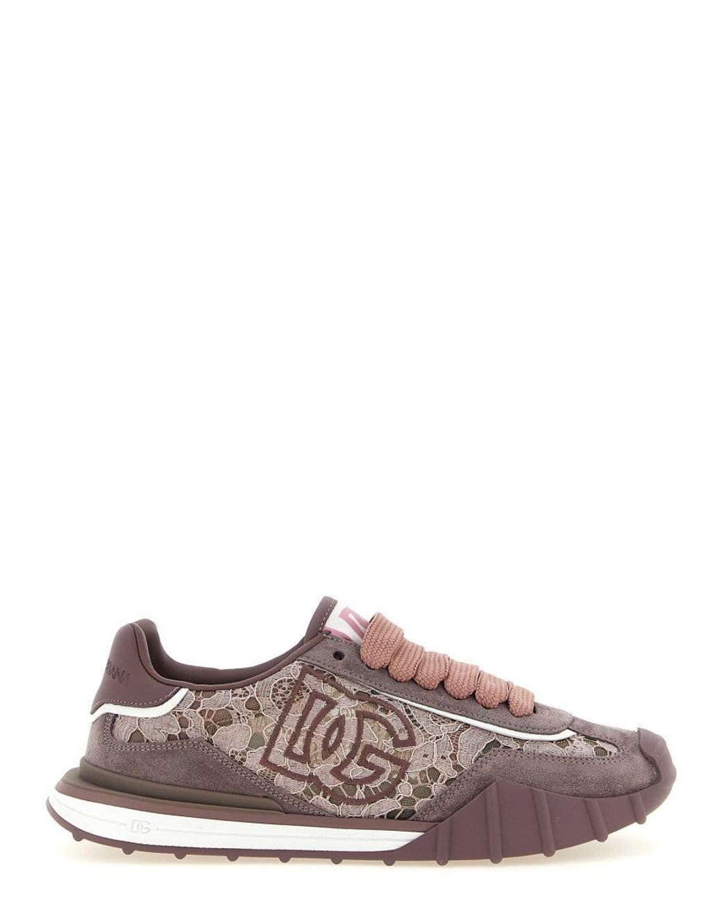 Dolce & Gabbana Brown Floral Sneakers