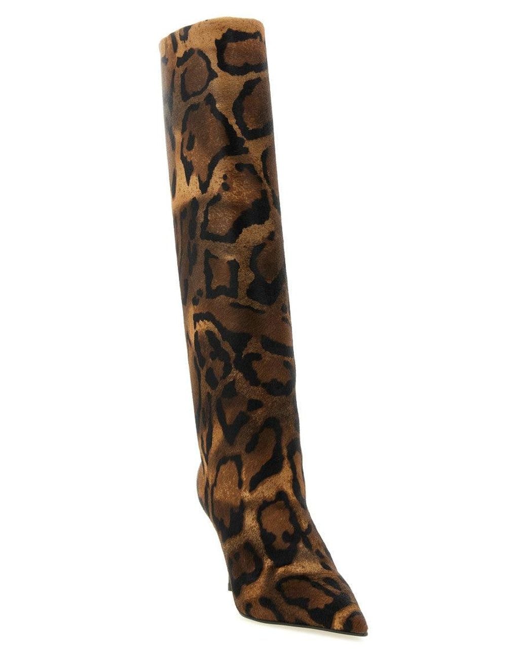 Le Silla Brown Leopard Print Boots