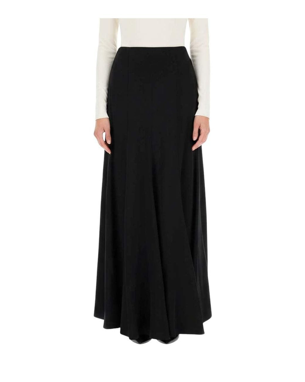 Chloé Black Solid Maxi Skirt