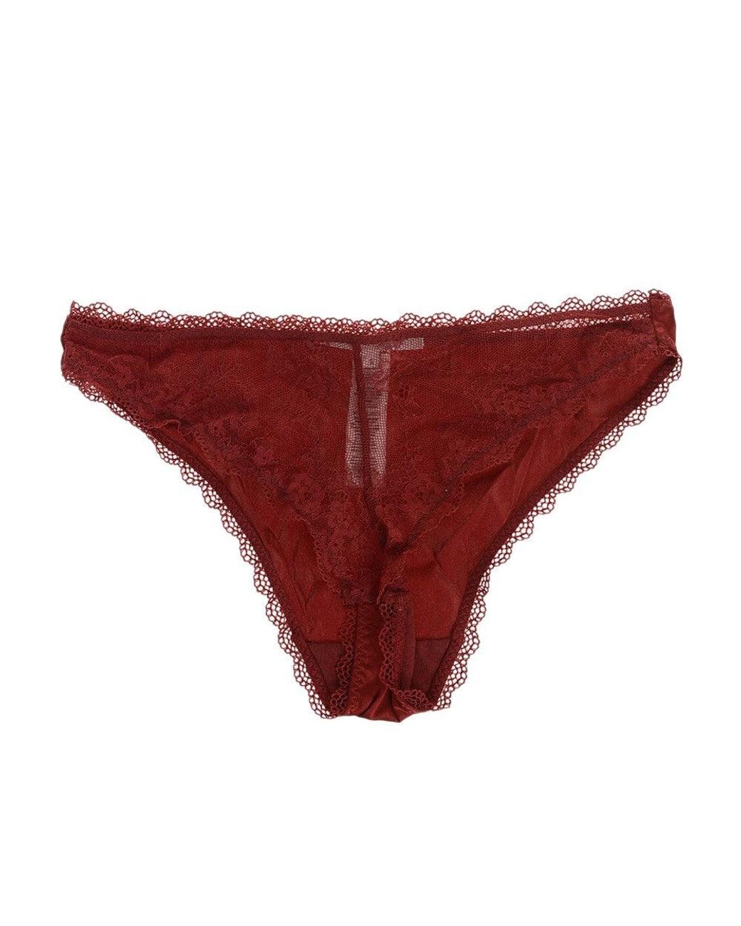 Stella McCartney Red Lace Bikini Bottom Swimwear