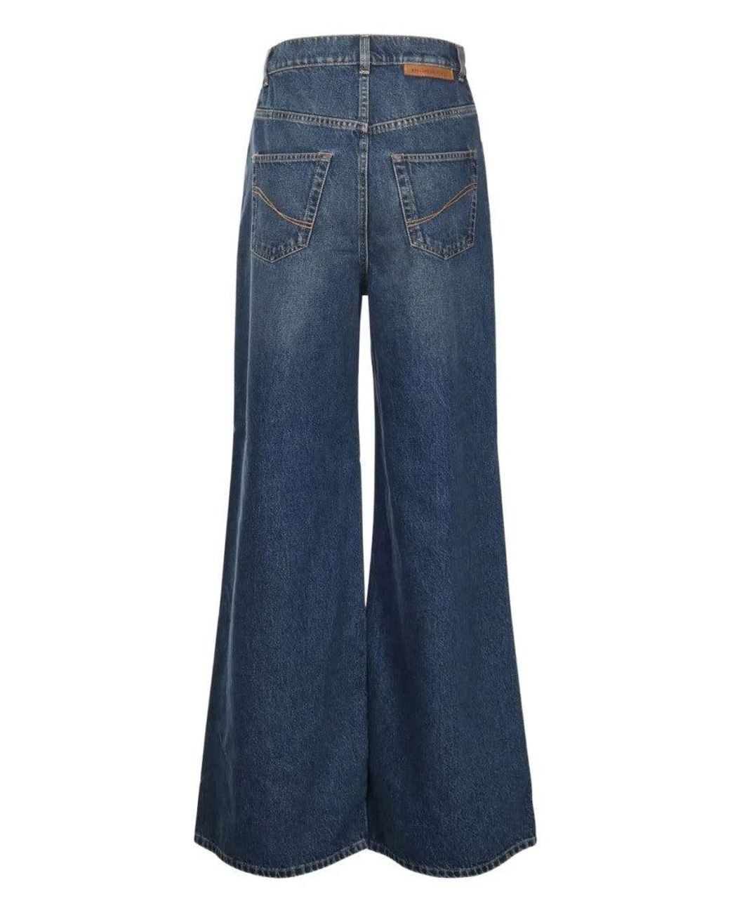 Stella McCartney Blue Dark High-Rise Jeans