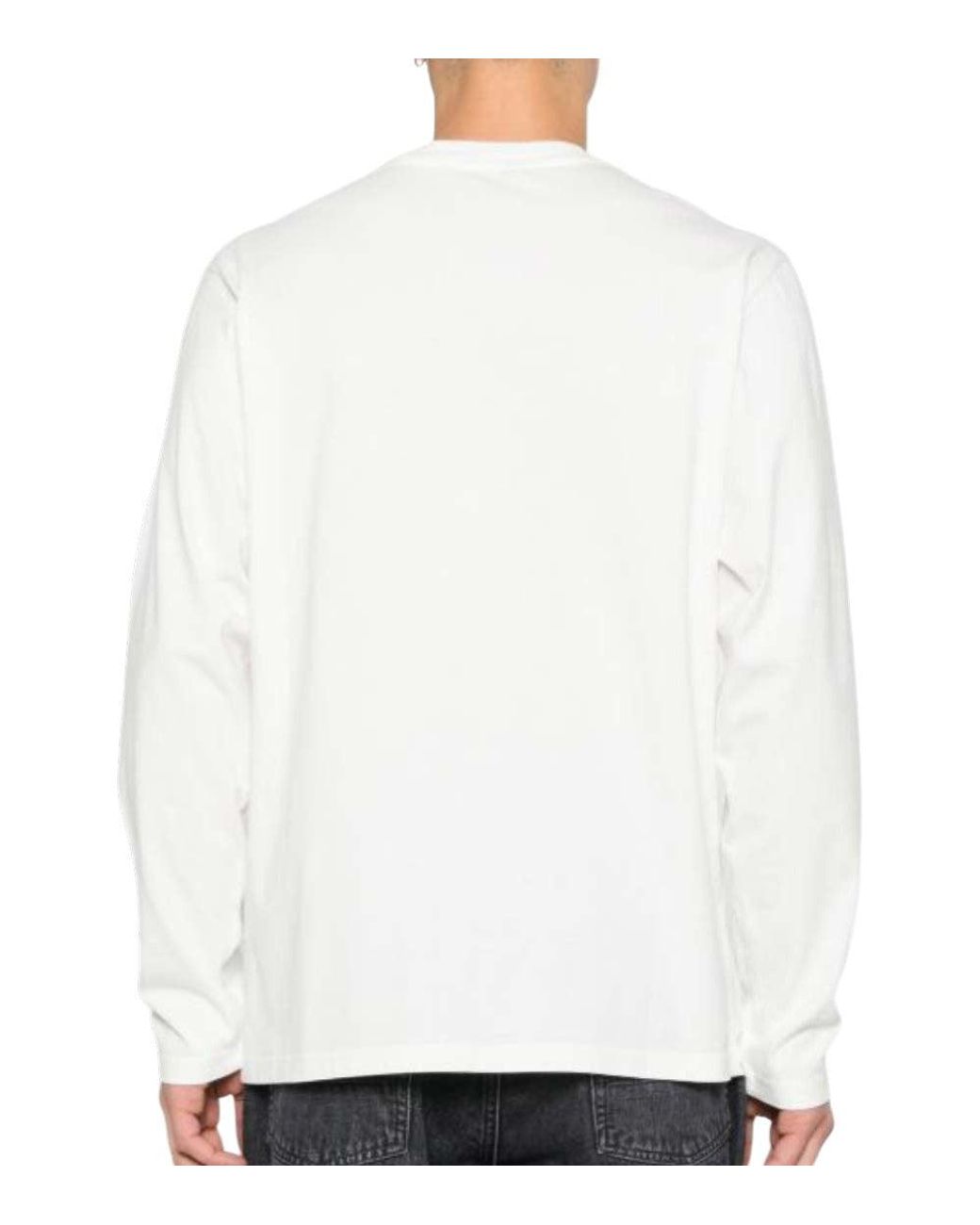 Autry White Logo Long Sleeve T-Shirt for men