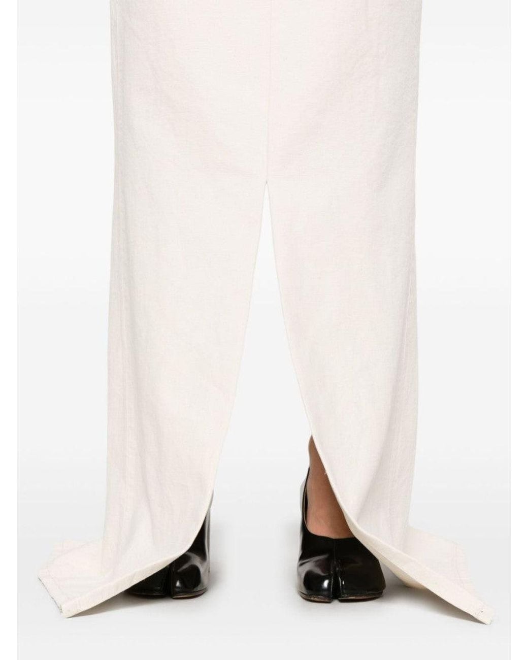 Maison Margiela White Long Denim Skirt