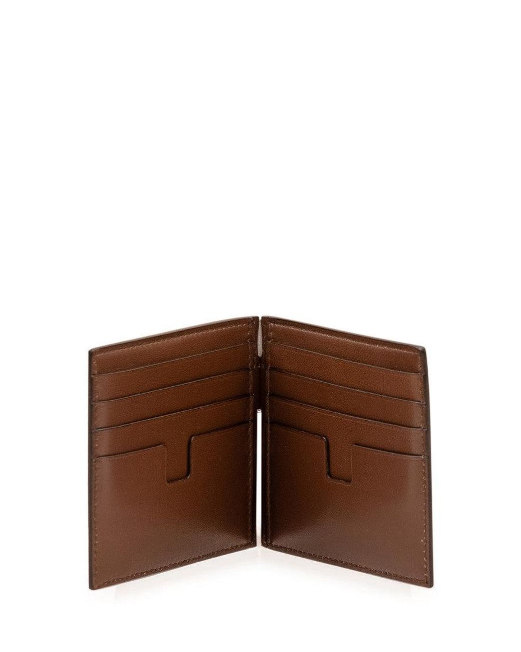 Tom Ford Brown Textured Logo Wallet for men