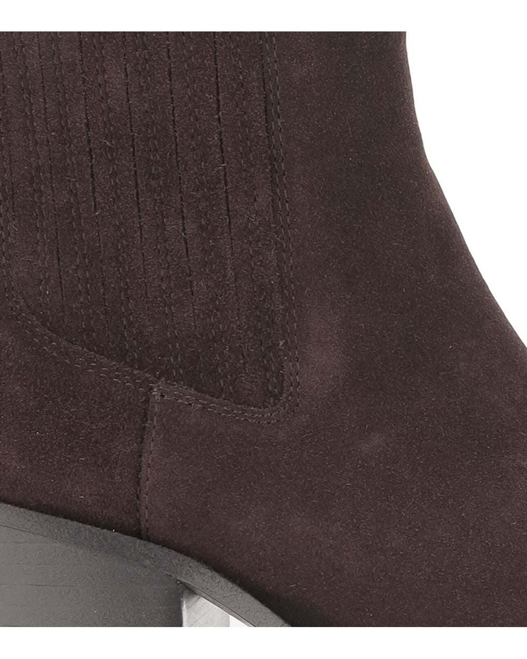 Paris Texas Brown Dark Slip-On Suede Boots