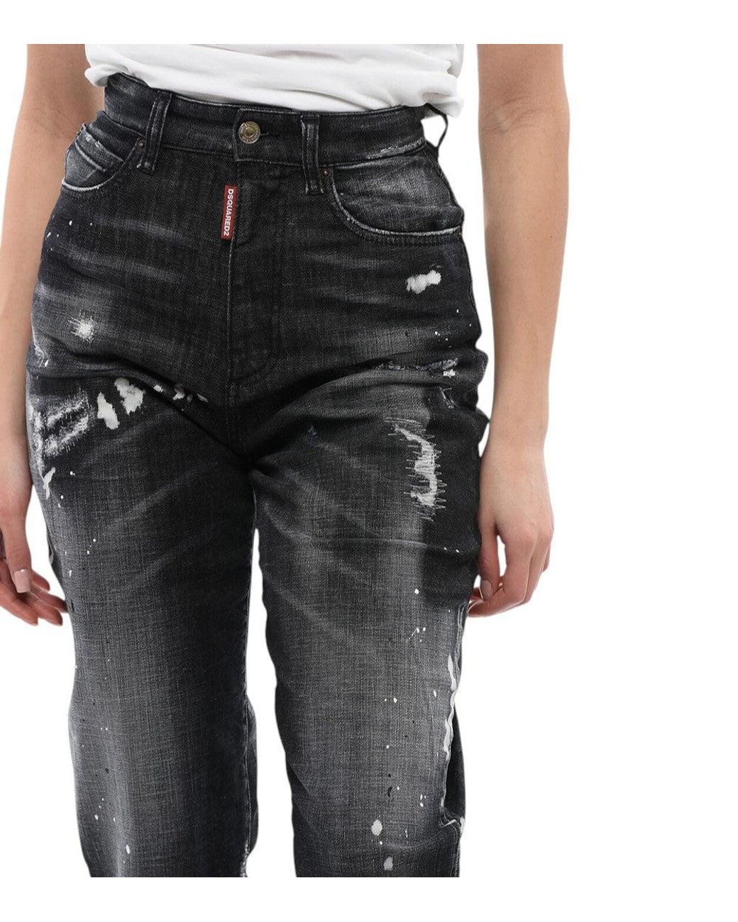 DSquared² Blue Straight High Rise Jeans