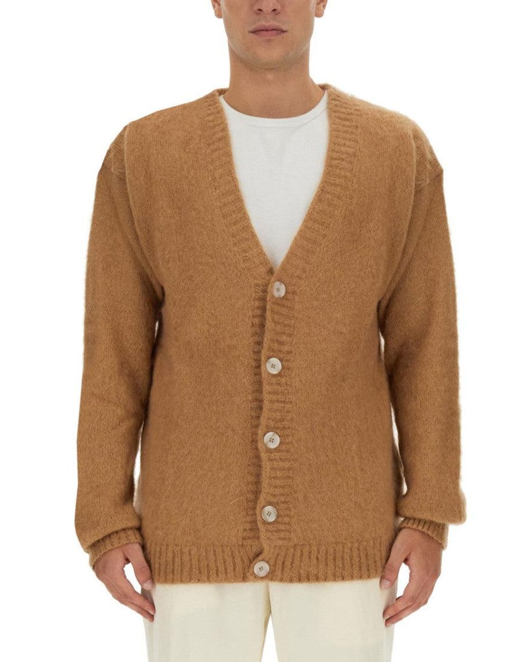 FAMILY FIRST Brown V Neck Cardigans for men