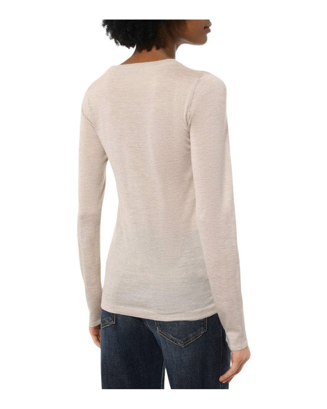 Brunello Cucinelli Natural Crew Neck Sweater