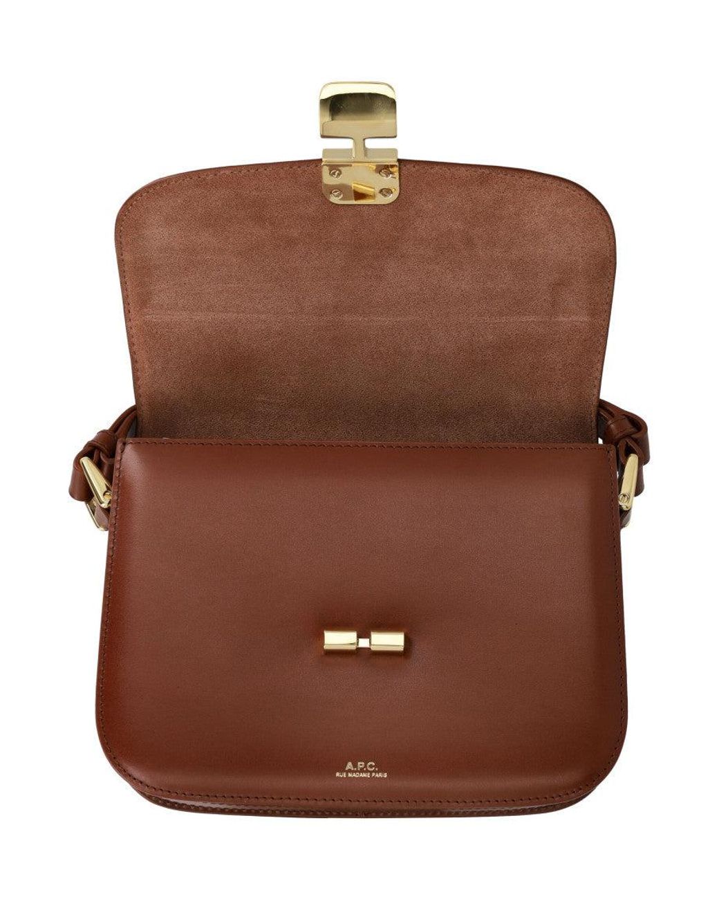 A.P.C. Brown Grace Small Crossbody Bag