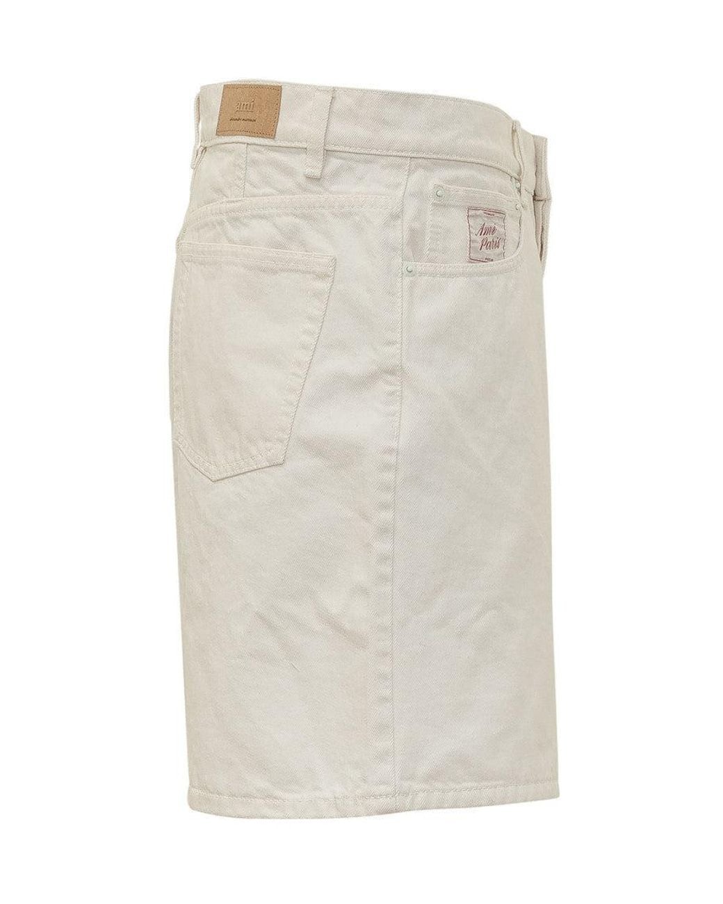 AMI White Loose Shorts for men
