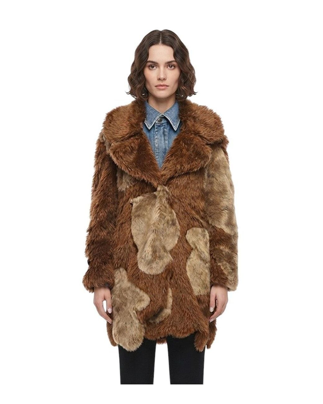 Stella McCartney Brown Notched Lapel Trench Coat