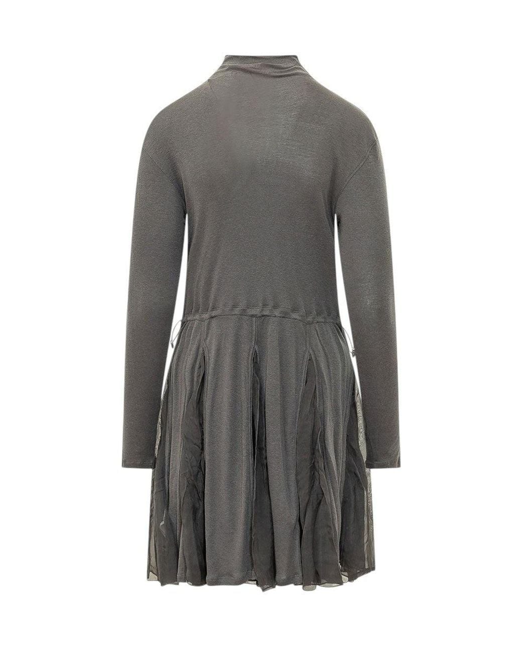 DIESEL Gray Turtle Neck Mini Dress
