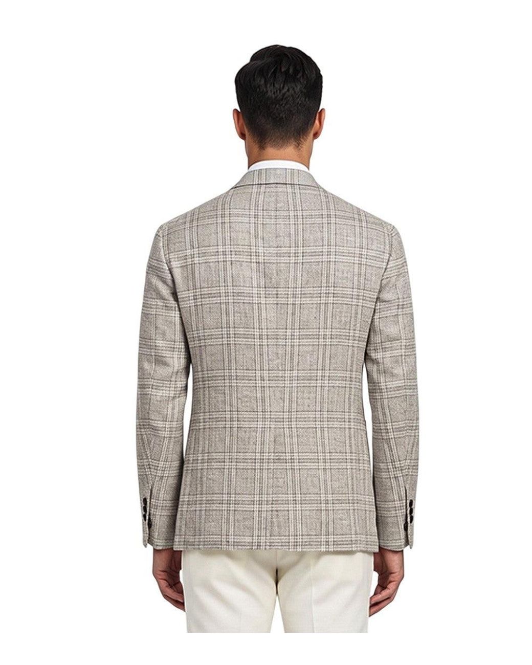 Corneliani Gray Notched Lapel Blazer for men