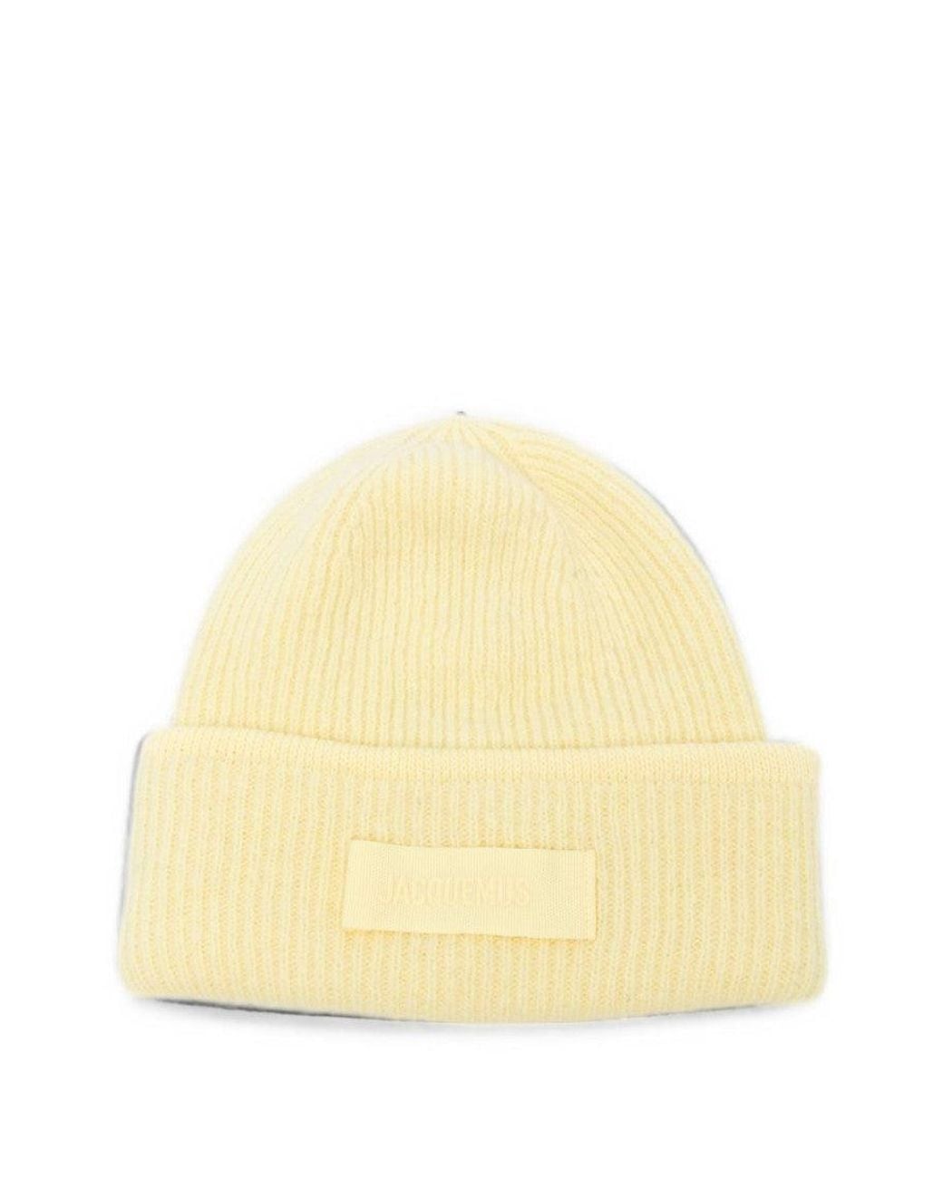 Jacquemus Yellow Lemon Knitted Beanie Cap