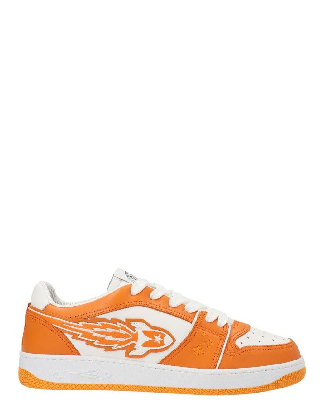 ENTERPRISE JAPAN Orange Graphic Rocket Sneakers for men