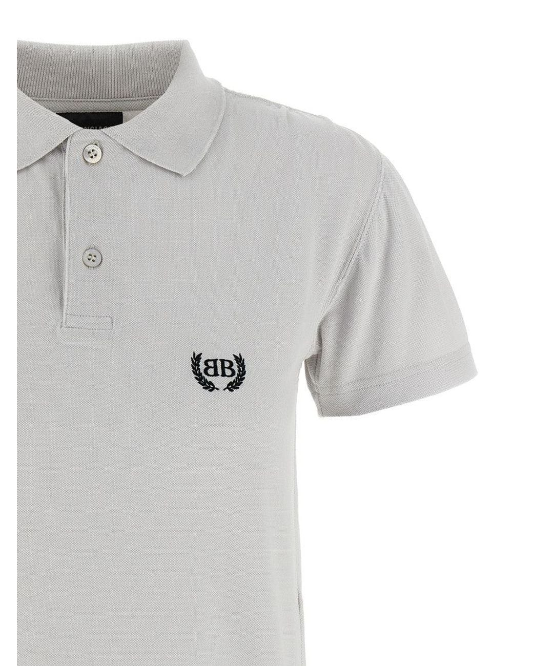 Balenciaga Gray Laurel Polo Shirt