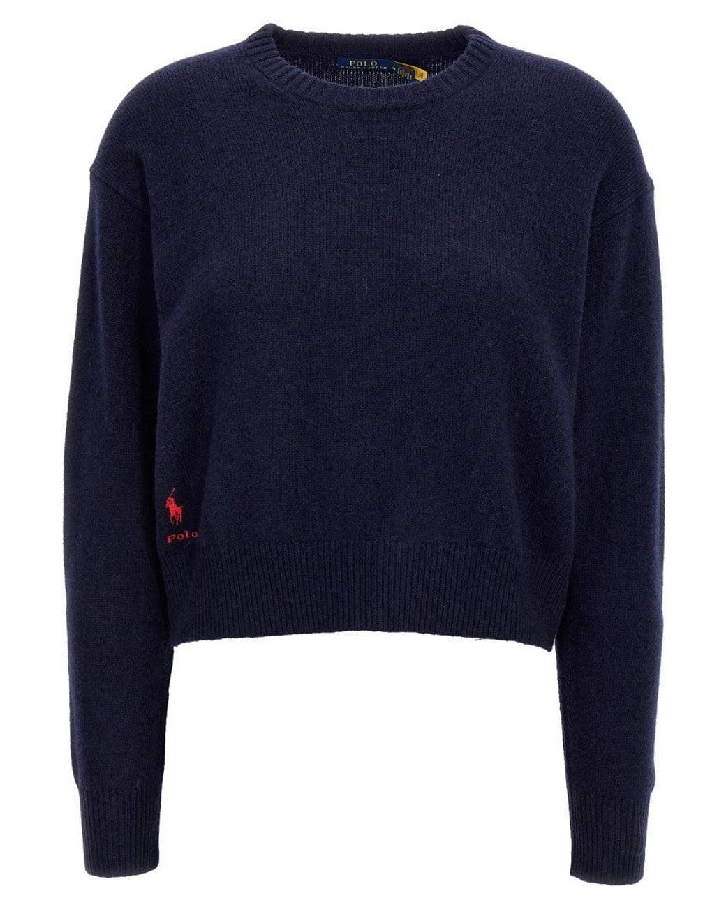 Polo Ralph Lauren Blue Dark Logo Embroidery Sweater