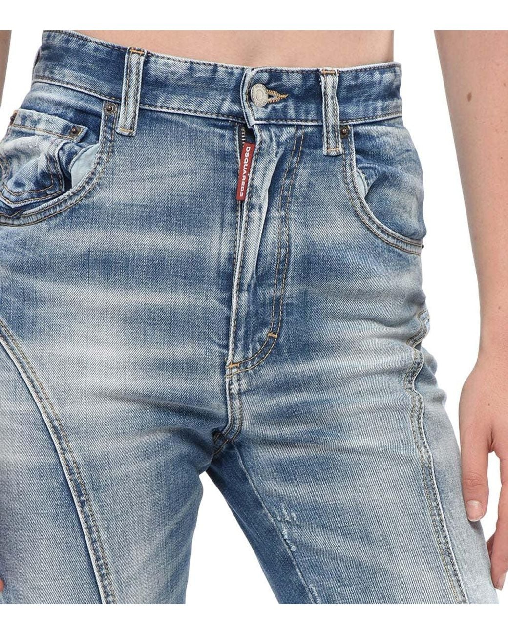 DSquared² Blue Slim High Rise Jeans