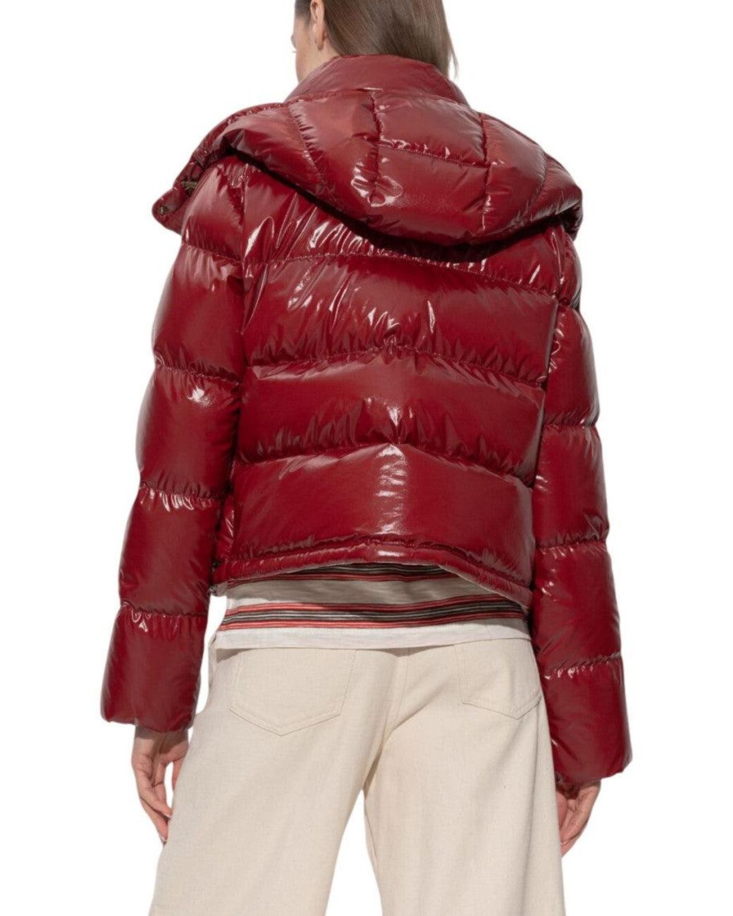Moncler Red Puffer Jacket 'Niveole'