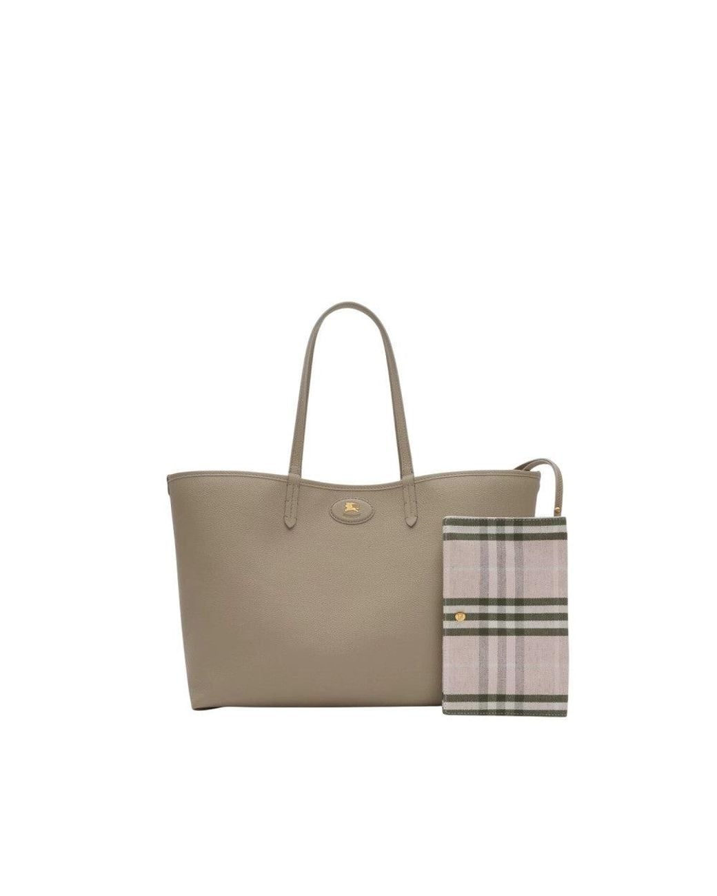 Burberry Natural Taupe Bloomsbury Reversible Medium Tote