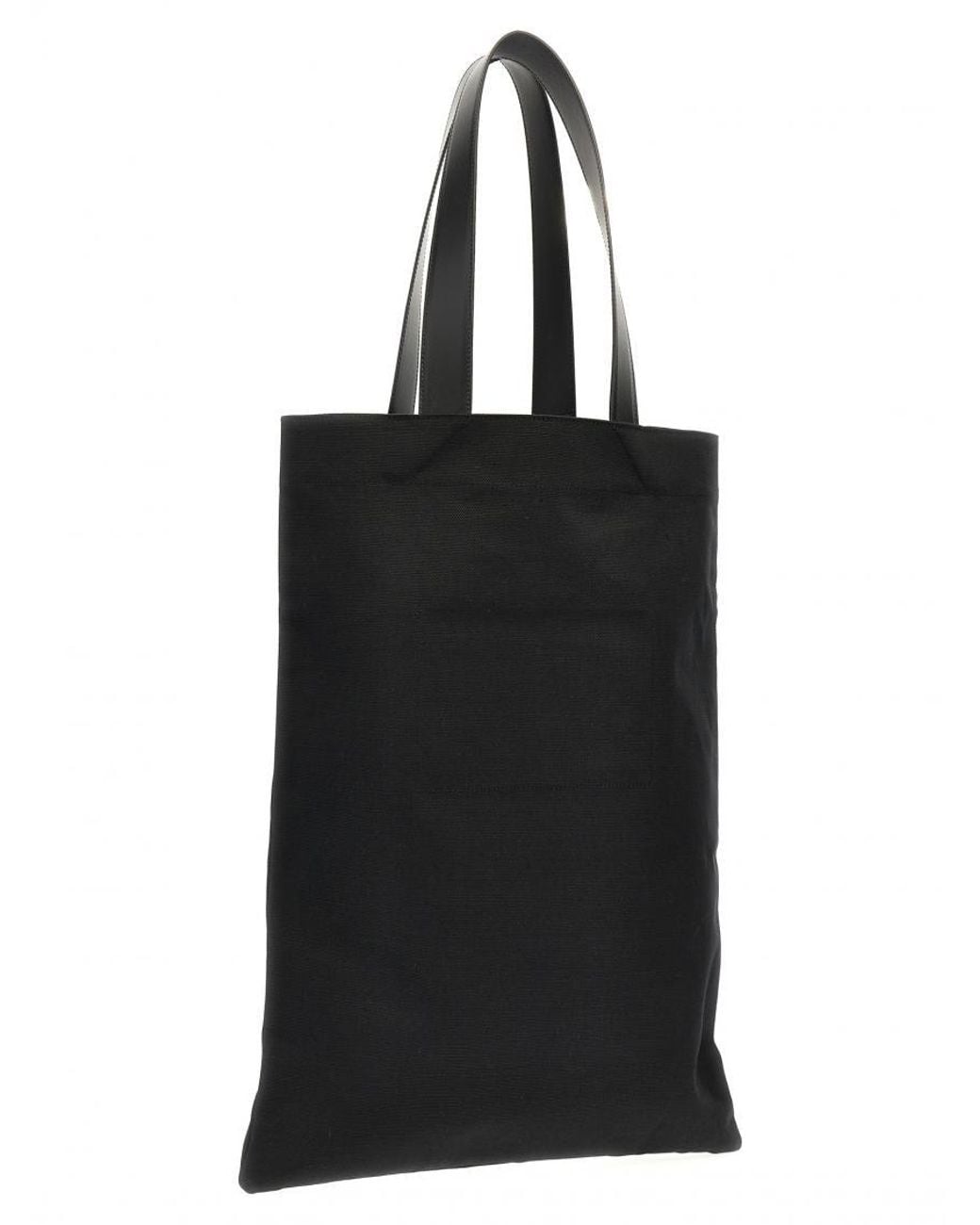 Jil Sander Black Flat Shopper Large Shopping Bag
