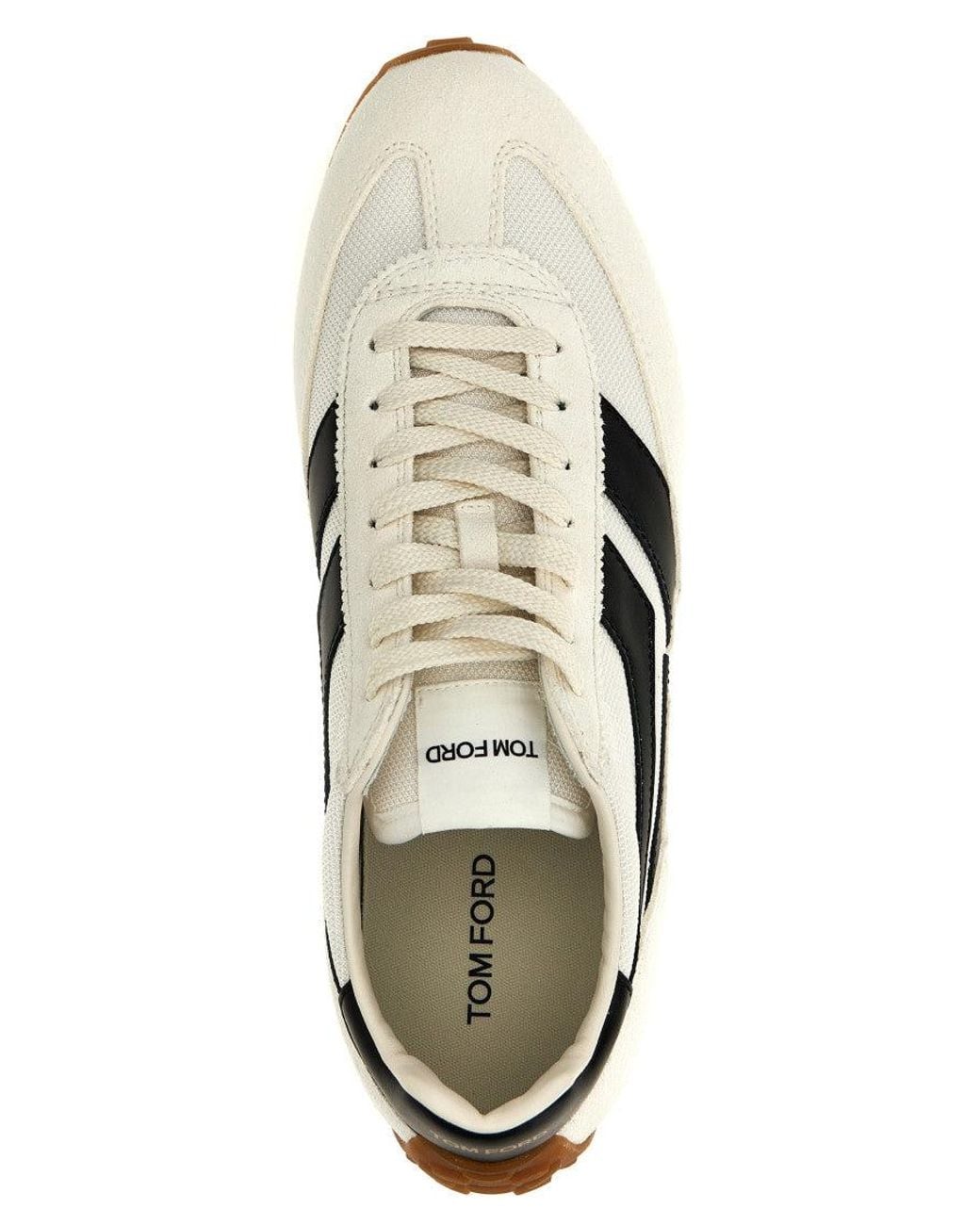 Tom Ford Blackwhite Lace Up Sneakers for men