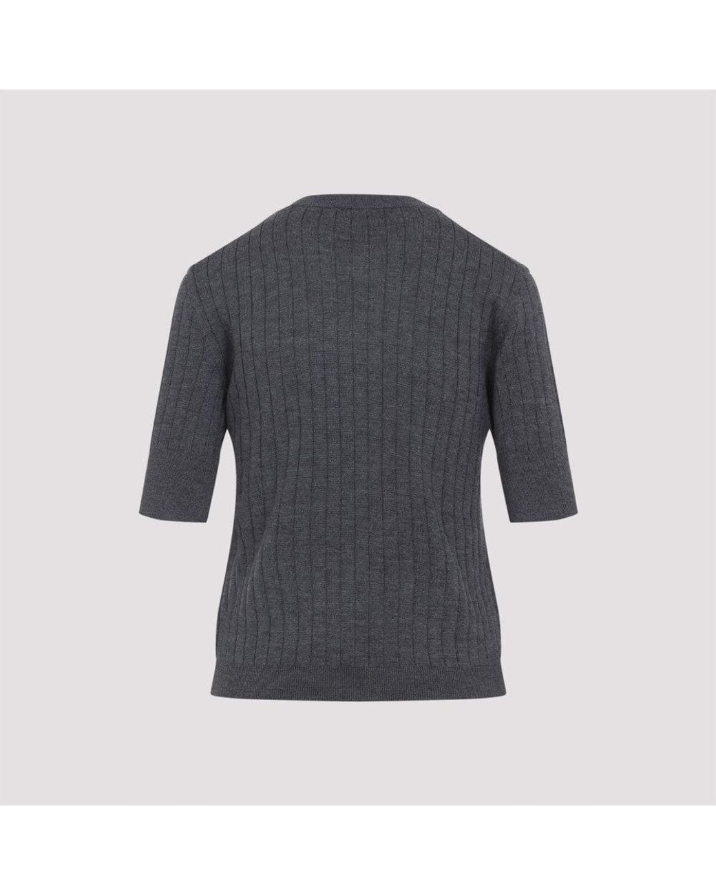 Bottega Veneta Gray Wool Top
