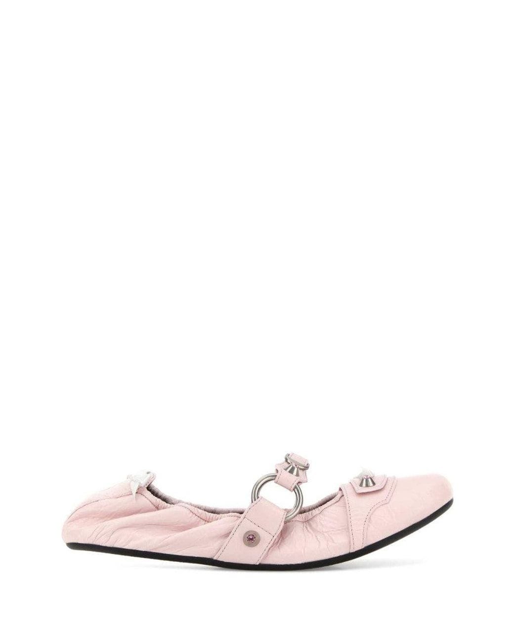 Balenciaga Pink Solid Ballet Flats