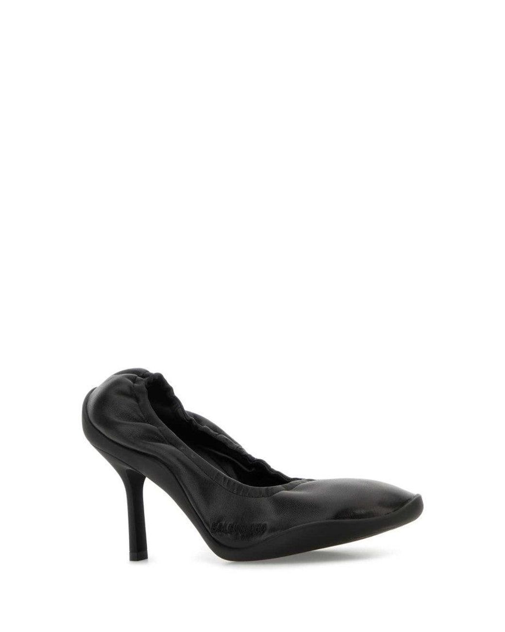 Balenciaga Black Leather Shibuya Pumps