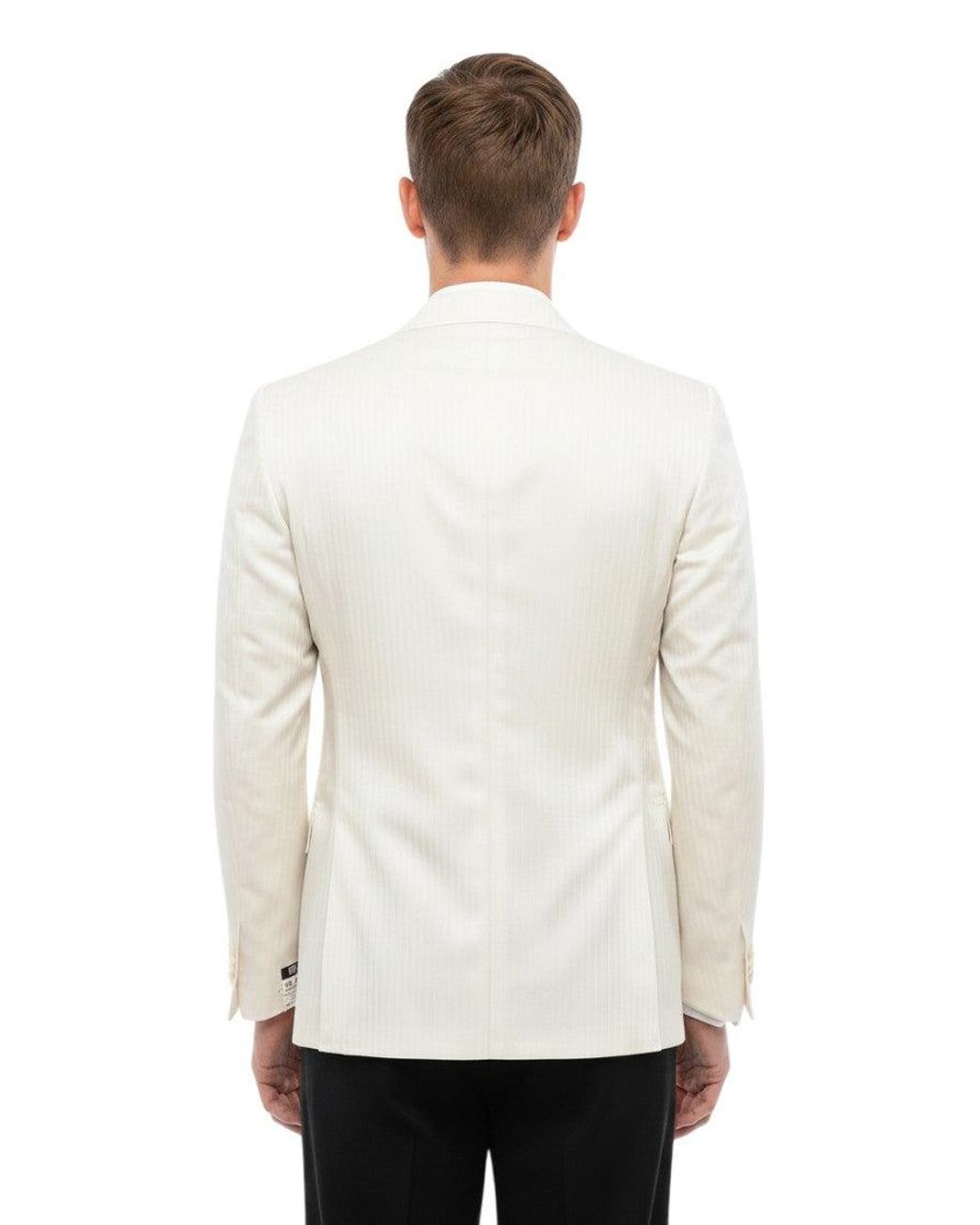 Corneliani White Notched Lapel Blazer for men