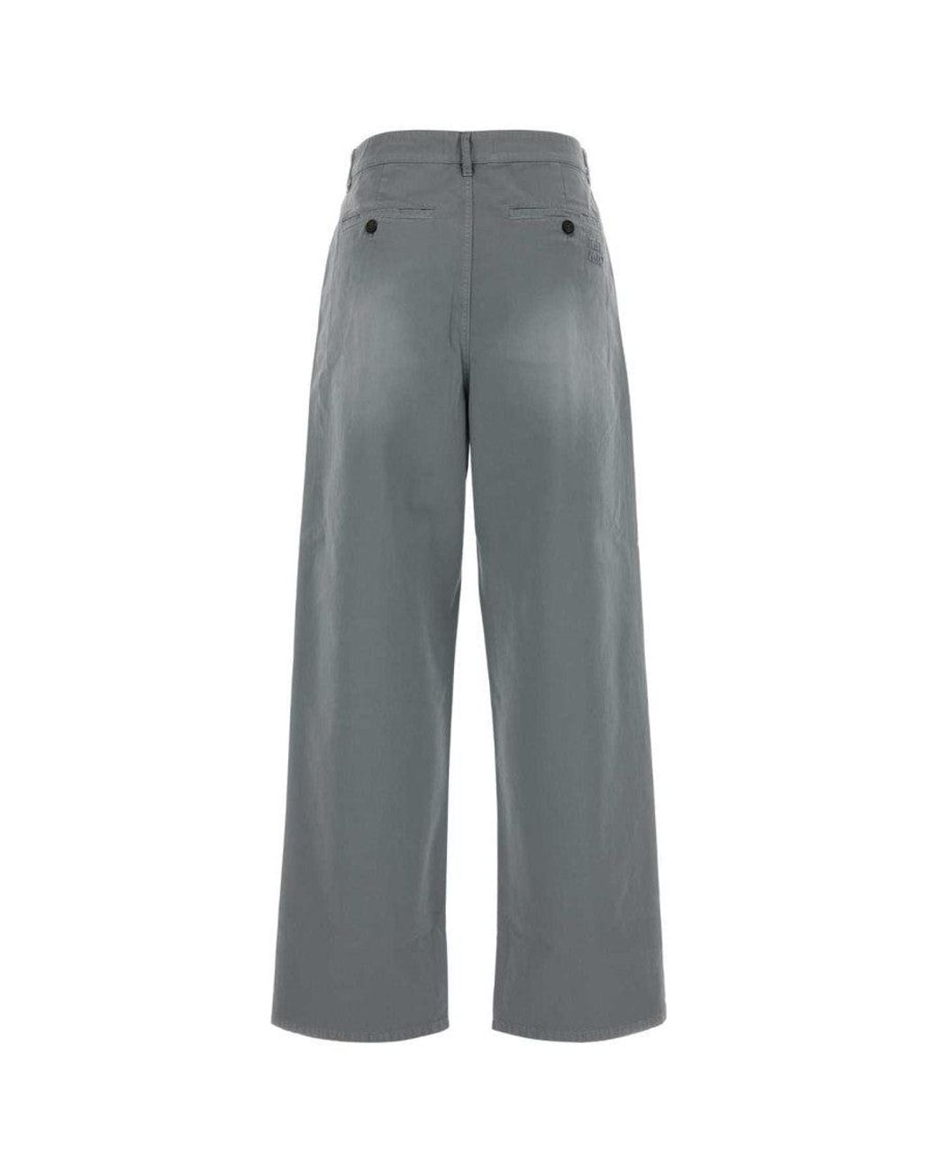 Miu Miu Gray Straight Mid Rise Jeans
