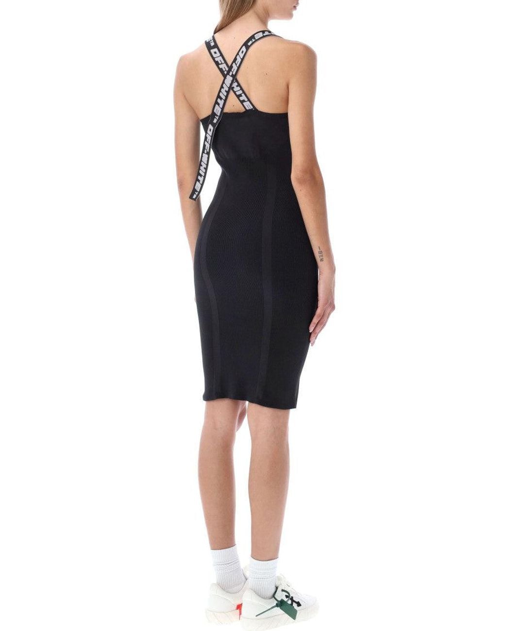 Off-White c/o Virgil Abloh Black Logo Band Tank Dress