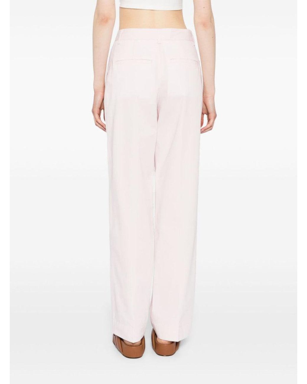 Totême  White Slanted Pocket Pants