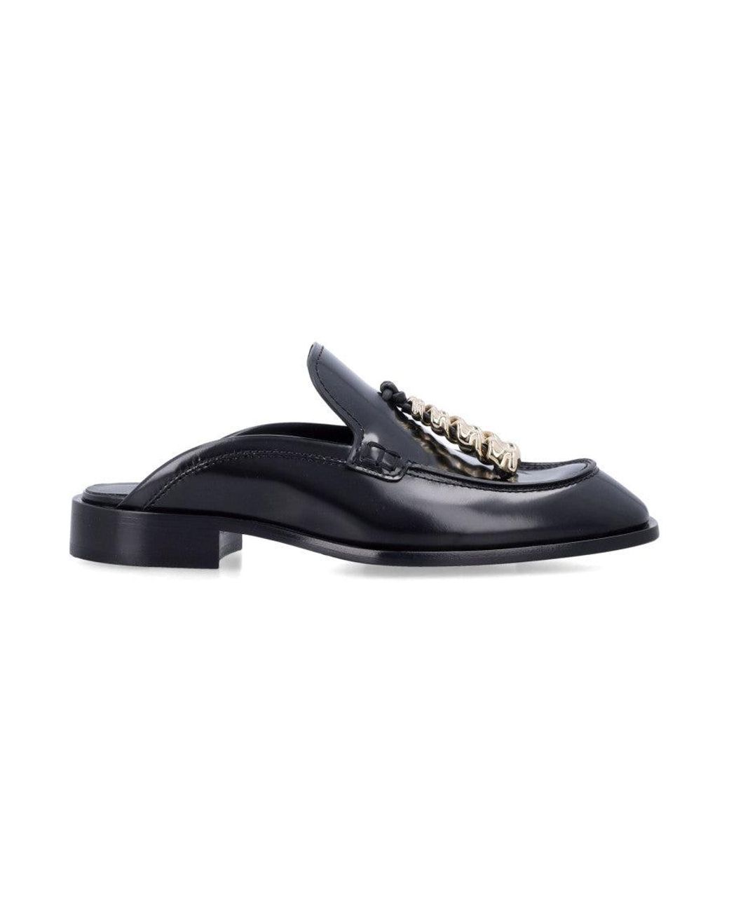 Loewe Blue Leather Mules