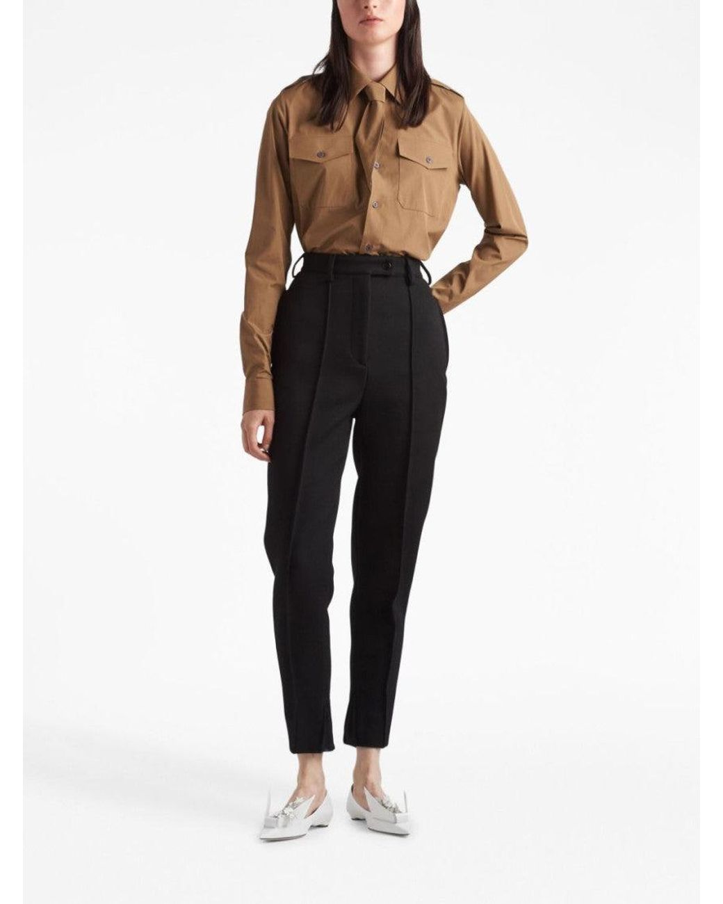 Prada Black Slim-Fit Trousers