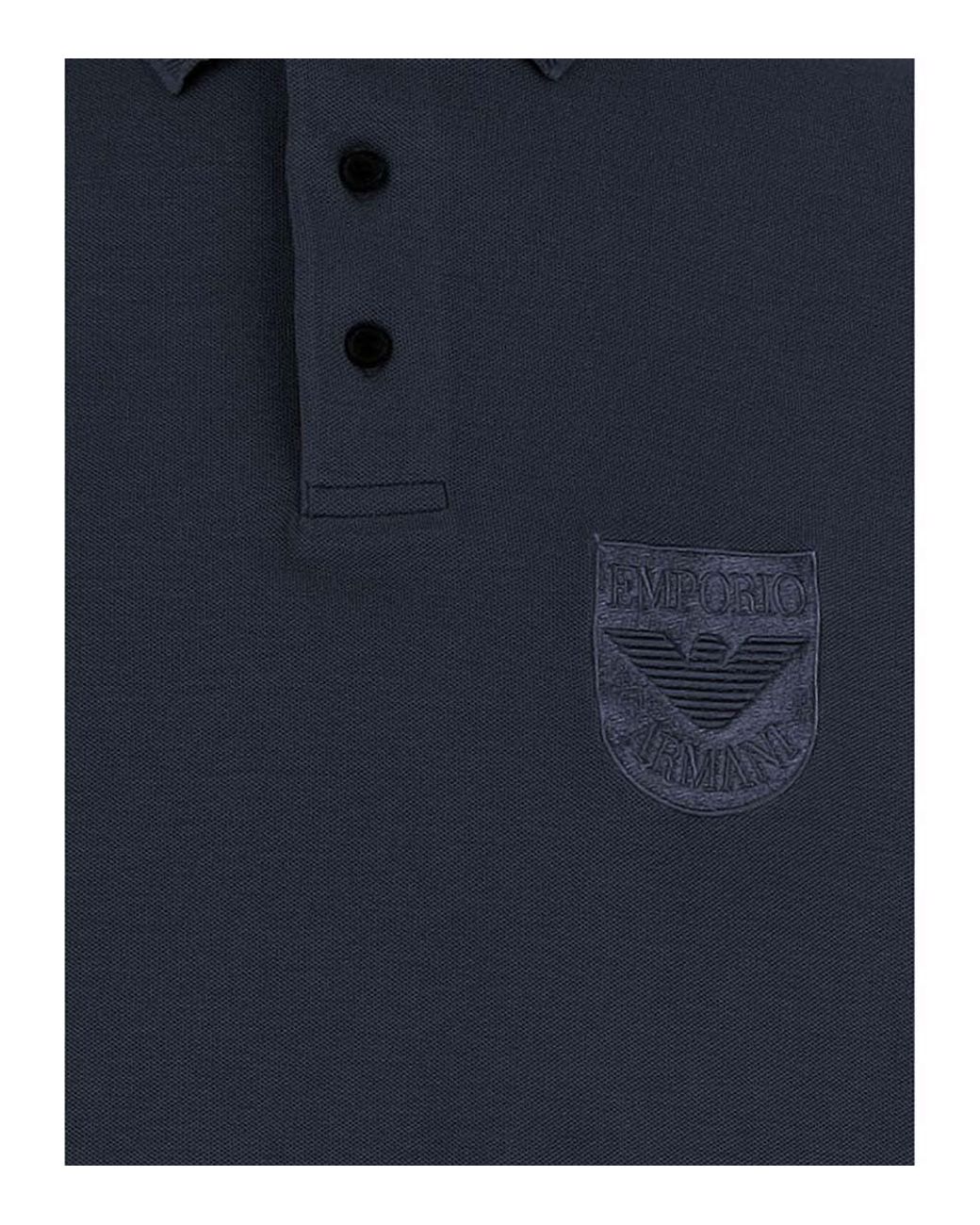 Emporio Armani Blue Shirt Collar Polo for men