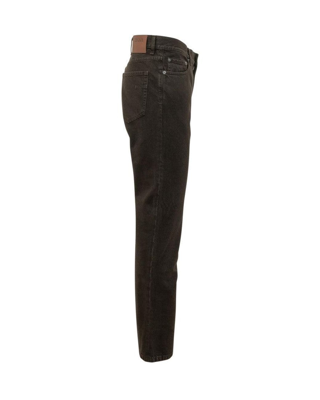 Zegna Black Dark Straight Jeans for men